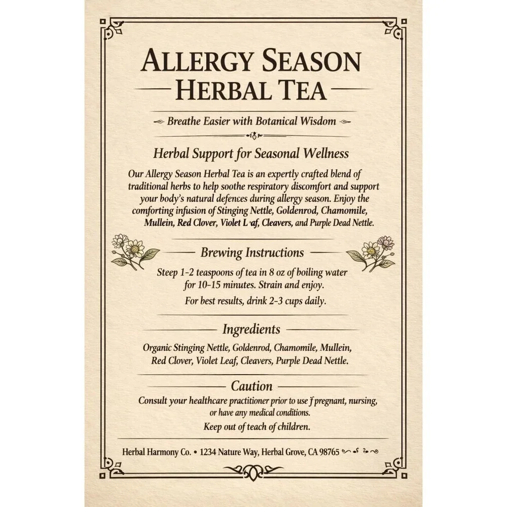 Allergy Season Herbal Tea | Nettle, Chamomile, Goldenrod Botanical